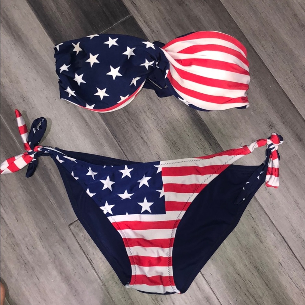 American flag padded bikini